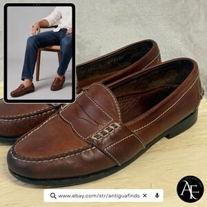 Cole Haan Country Mens Brown Leather Penny Loafers Size 9 D C01251